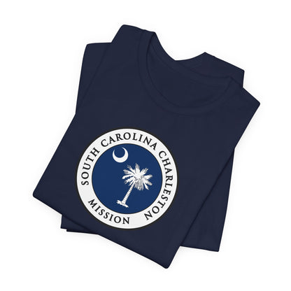 South Carolina Charleston Mission State Flag Logo (White Border) T-shirt - Latter-Day Saint LDS Missionary Gift - Book of Mormon