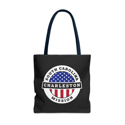 South Carolina Charleston Mission USA Flag Logo Tote Bag Black - Latter-Day Saint LDS Missionary Gift - Book of Mormon