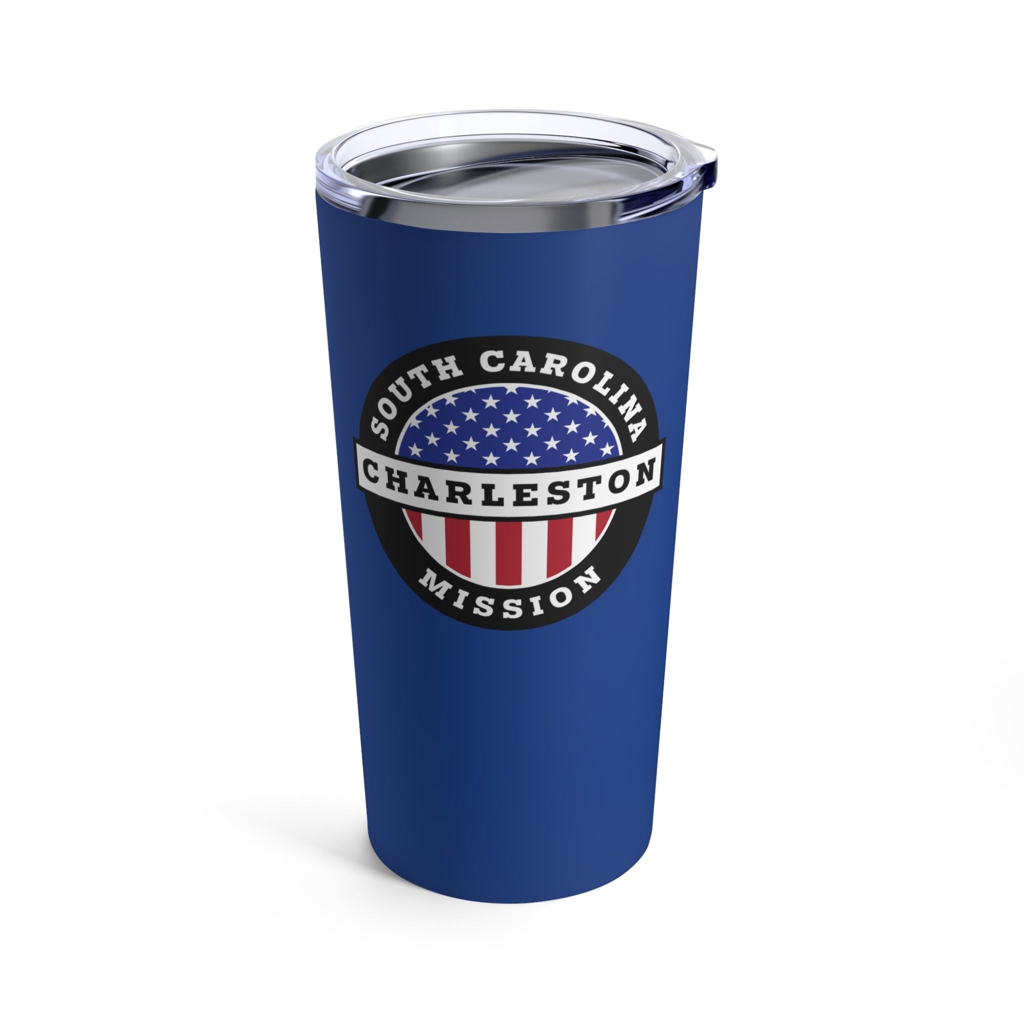 South Carolina Charleston Mission USA Flag Logo Tumbler 20oz Blue - Latter-Day Saint LDS Missionary Gift - Book of Mormon