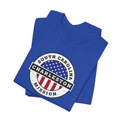 South Carolina Charleston Mission Vintage Circular USA Flag T-Shirt - Latter-Day Saint LDS Missionary Gift - Book of Mormon