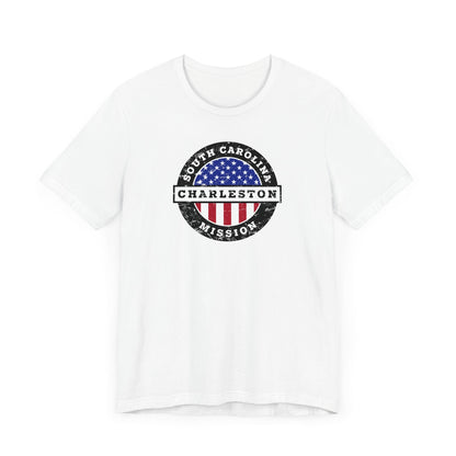 South Carolina Charleston Mission Vintage Circular USA Flag T-Shirt - Latter-Day Saint LDS Missionary Gift - Book of Mormon