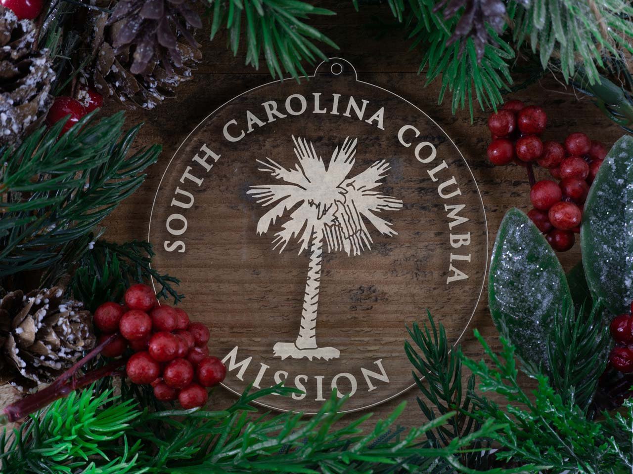 South Carolina Columbia Mission Christmas Ornament - Latter-Day Saint LDS Missionary Gift - Book of Mormon