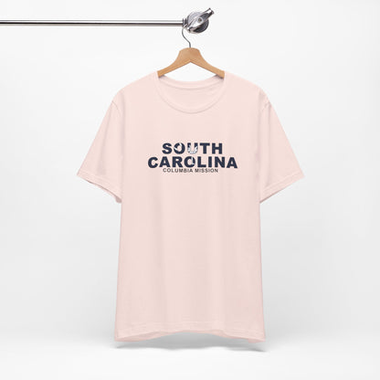 South Carolina Columbia Mission Flag Title T-shirt - Latter-Day Saint LDS Missionary Gift - Book of Mormon