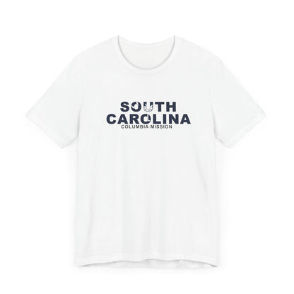 South Carolina Columbia Mission Flag Title T-shirt - Latter-Day Saint LDS Missionary Gift - Book of Mormon