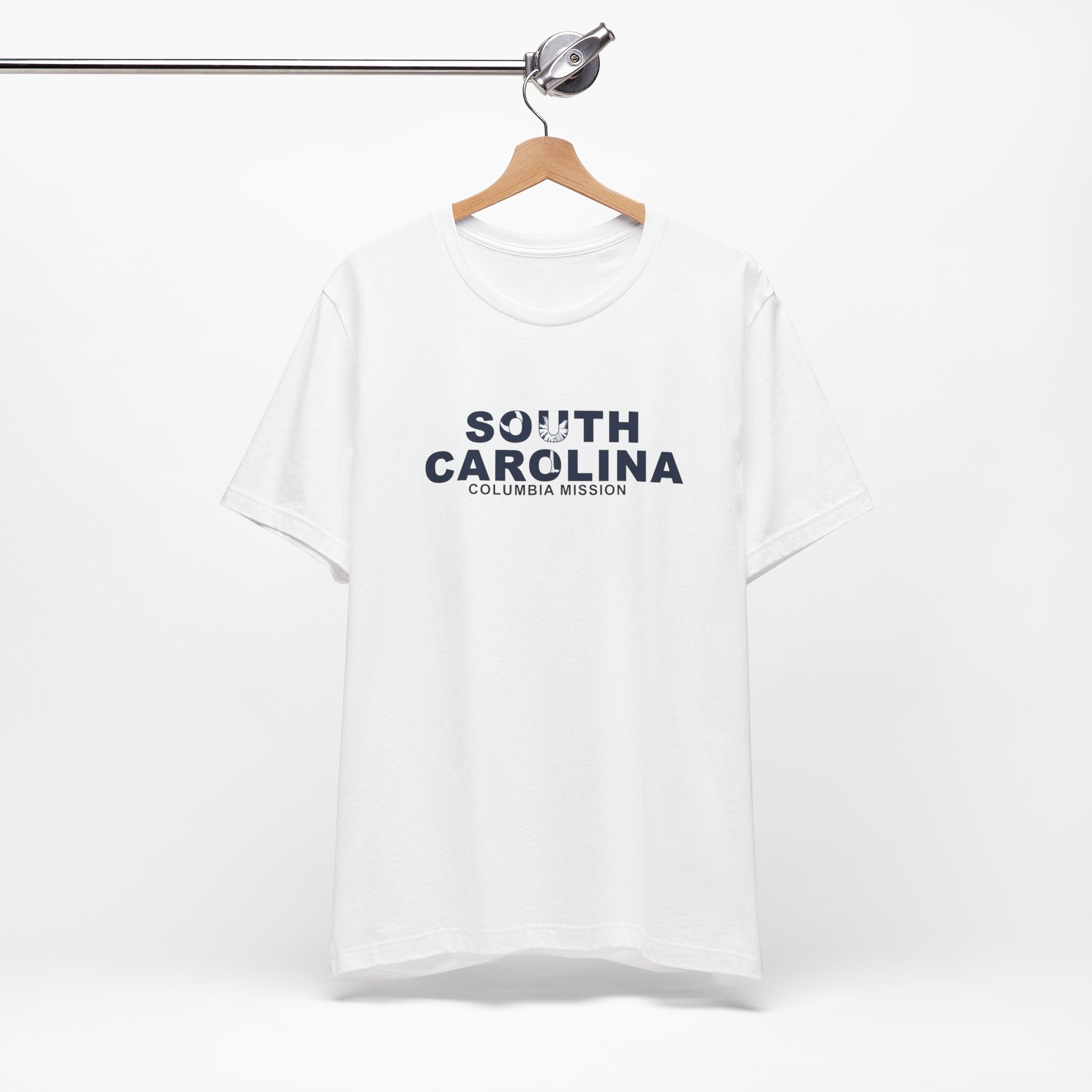 South Carolina Columbia Mission Flag Title T-shirt - Latter-Day Saint LDS Missionary Gift - Book of Mormon