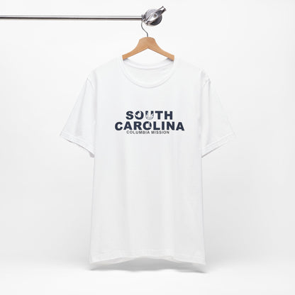 South Carolina Columbia Mission Flag Title T-shirt - Latter-Day Saint LDS Missionary Gift - Book of Mormon