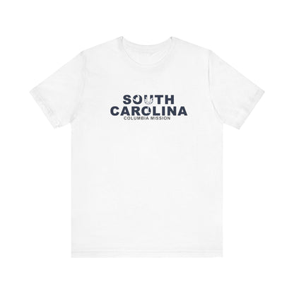 South Carolina Columbia Mission Flag Title T-shirt - Latter-Day Saint LDS Missionary Gift - Book of Mormon