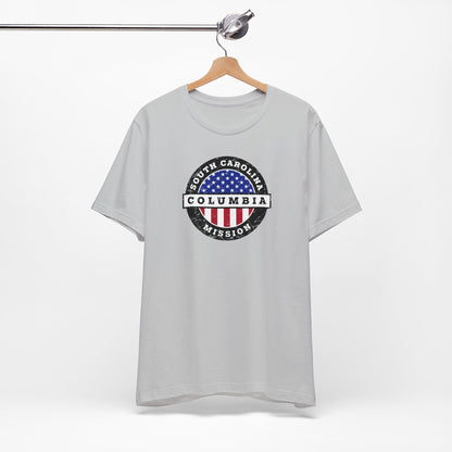 South Carolina Columbia Mission Vintage Circular USA Flag T-Shirt - Latter-Day Saint LDS Missionary Gift - Book of Mormon