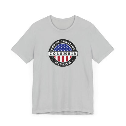 South Carolina Columbia Mission Vintage Circular USA Flag T-Shirt - Latter-Day Saint LDS Missionary Gift - Book of Mormon
