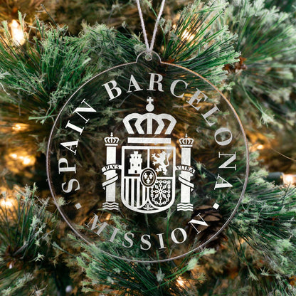 Spain Barcelona Mission Christmas Ornament - Latter-Day Saint LDS Missionary Gift - Book of Mormon