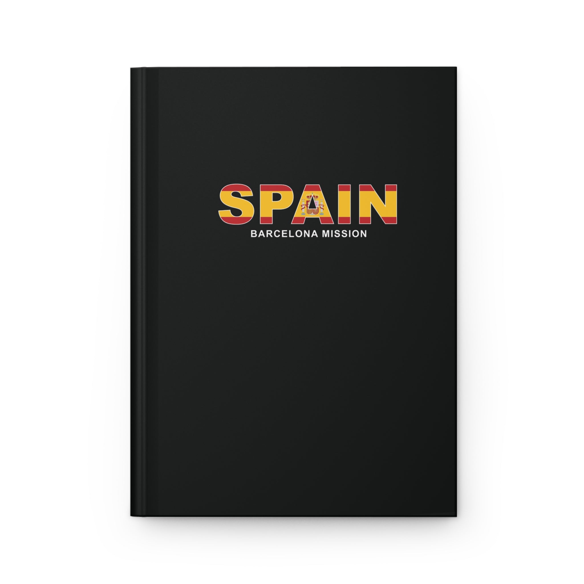 Spain Barcelona Mission Flag Title Black Hardcover Journal Matte - Latter-Day Saint LDS Missionary Gift - Book of Mormon