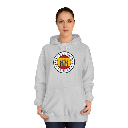 Spain Las Palmas Mission Flag Logo (White Border) College Hoodie - Latter-Day Saint LDS Missionary Gift - Book of Mormon