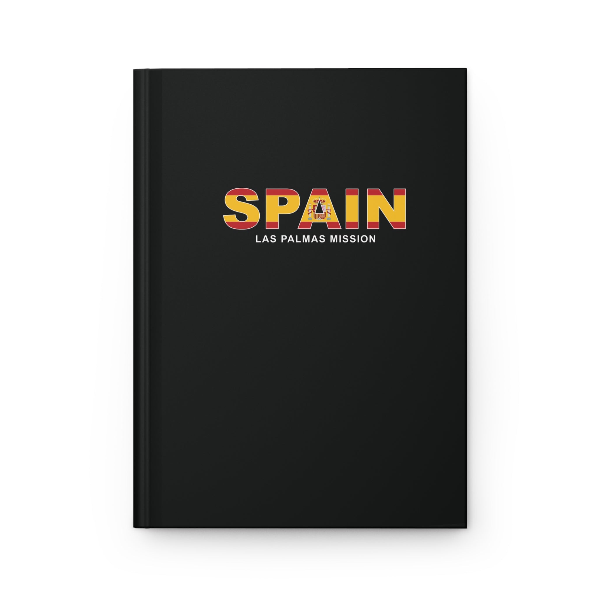 Spain Las Palmas Mission Flag Title Black Hardcover Journal Matte - Latter-Day Saint LDS Missionary Gift - Book of Mormon