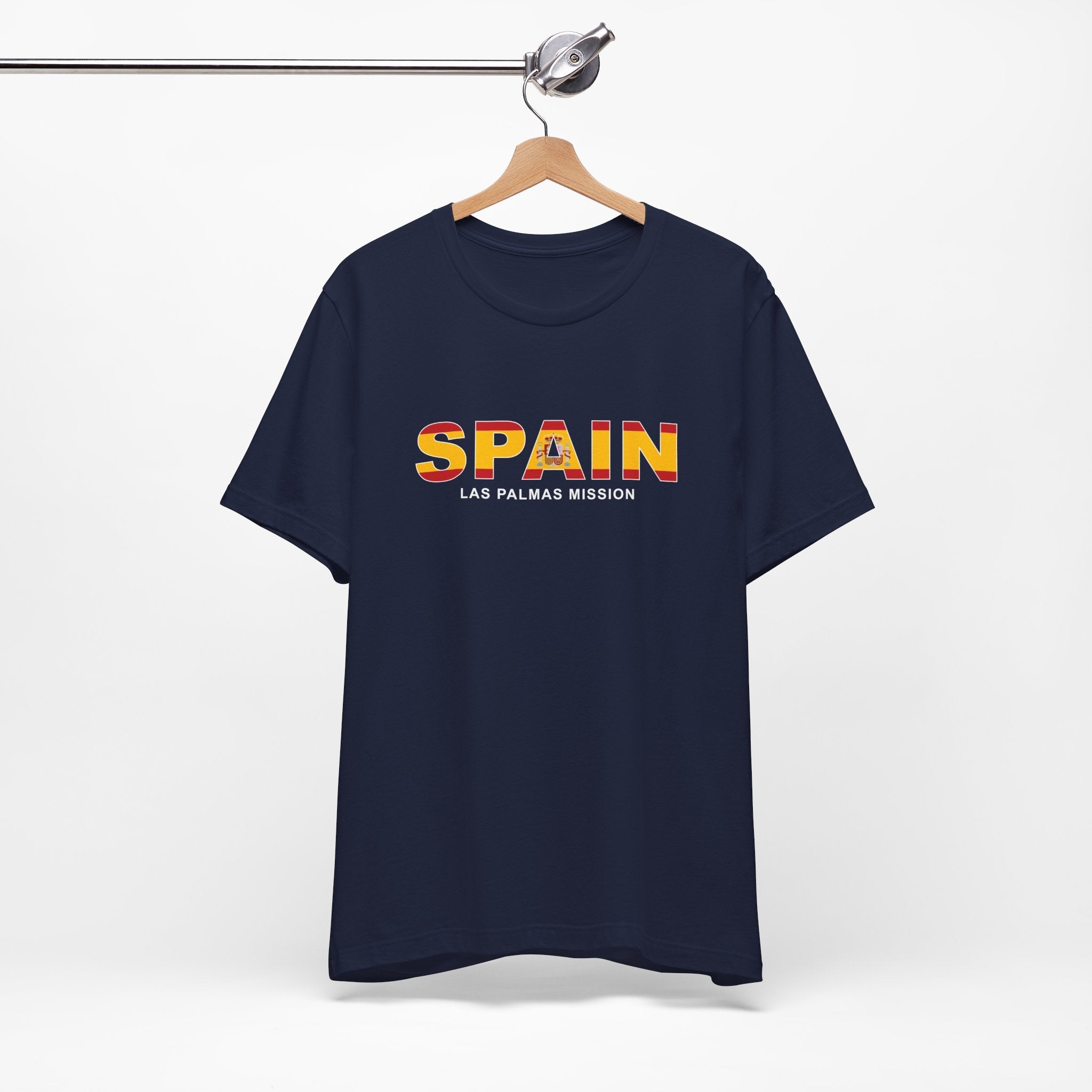 Spain Las Palmas Mission Flag Title T-shirt - Latter-Day Saint LDS Missionary Gift - Book of Mormon