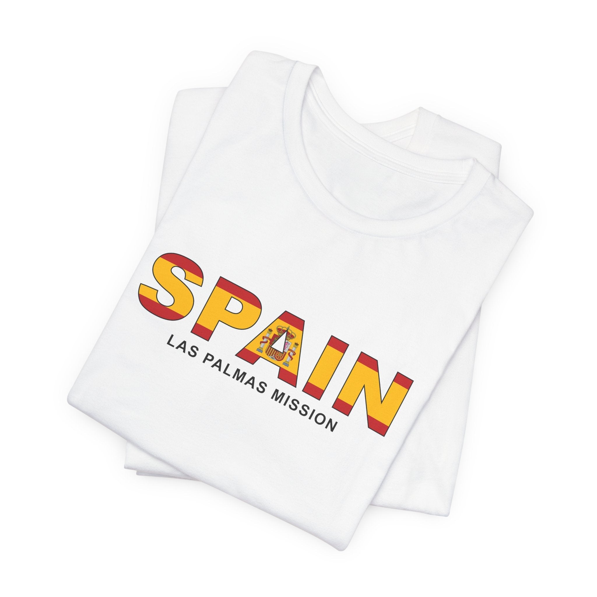 Spain Las Palmas Mission Flag Title T-shirt - Latter-Day Saint LDS Missionary Gift - Book of Mormon