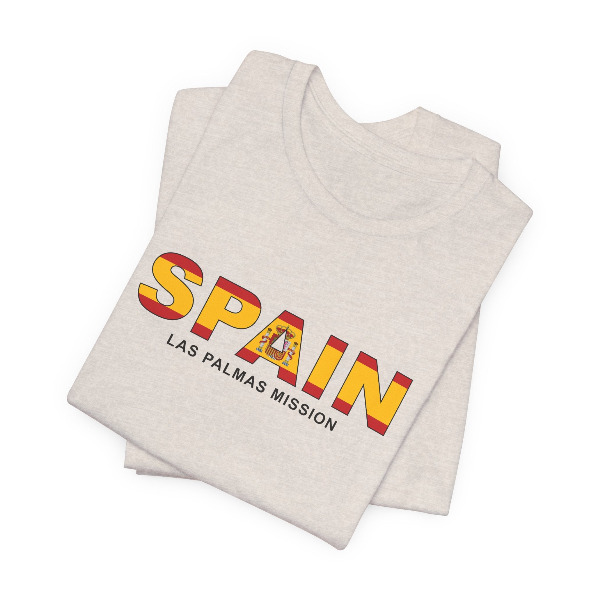 Spain Las Palmas Mission Flag Title T-shirt - Latter-Day Saint LDS Missionary Gift - Book of Mormon