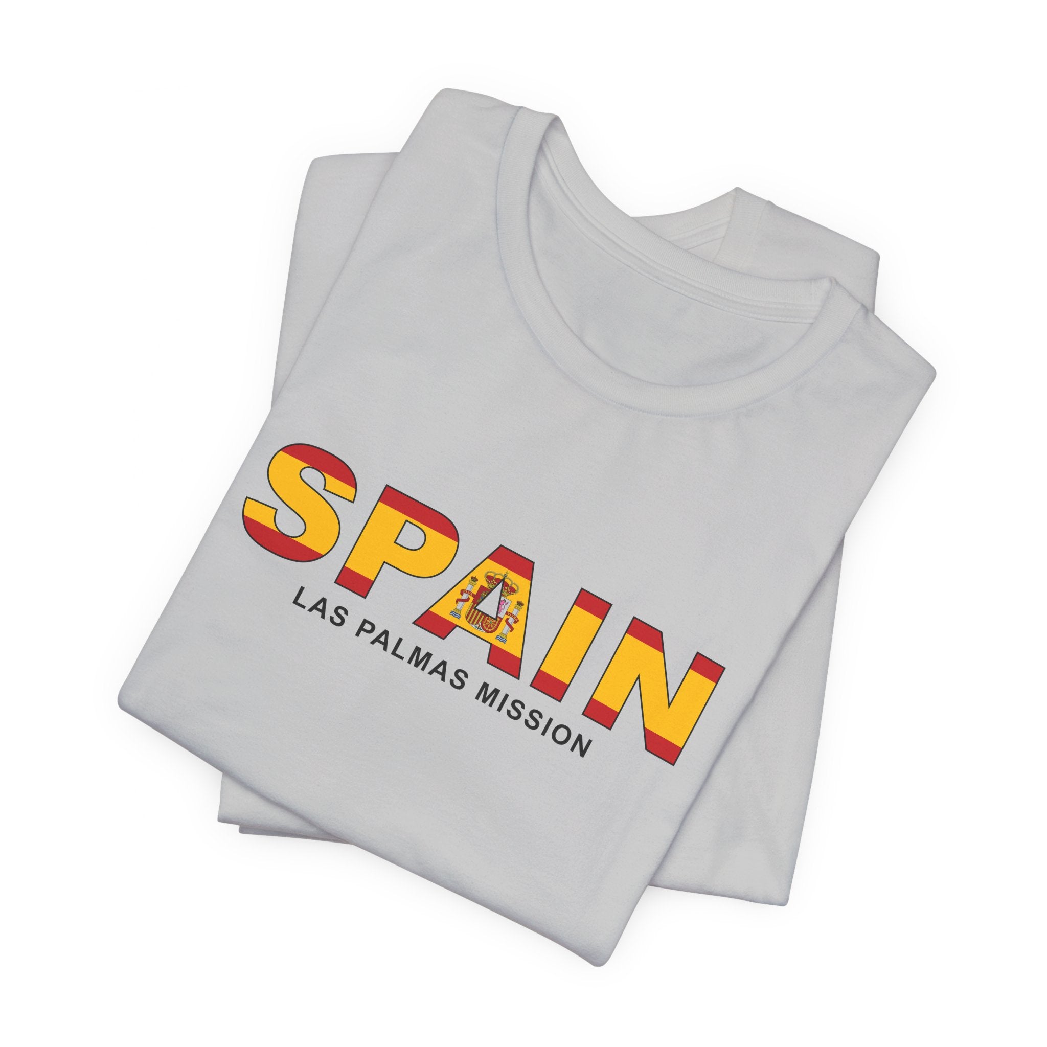 Spain Las Palmas Mission Flag Title T-shirt - Latter-Day Saint LDS Missionary Gift - Book of Mormon