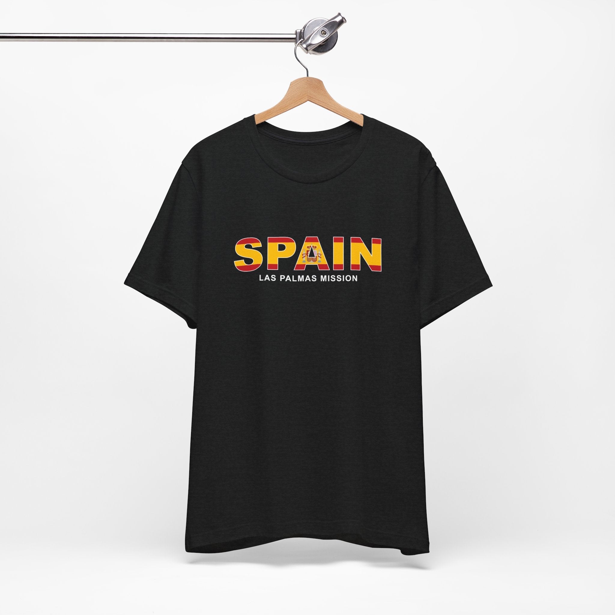 Spain Las Palmas Mission Flag Title T-shirt - Latter-Day Saint LDS Missionary Gift - Book of Mormon