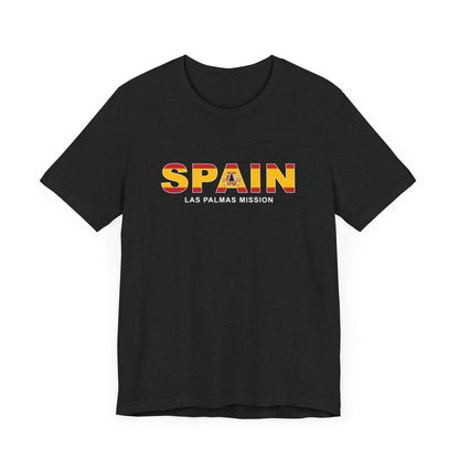 Spain Las Palmas Mission Flag Title T-shirt - Latter-Day Saint LDS Missionary Gift - Book of Mormon