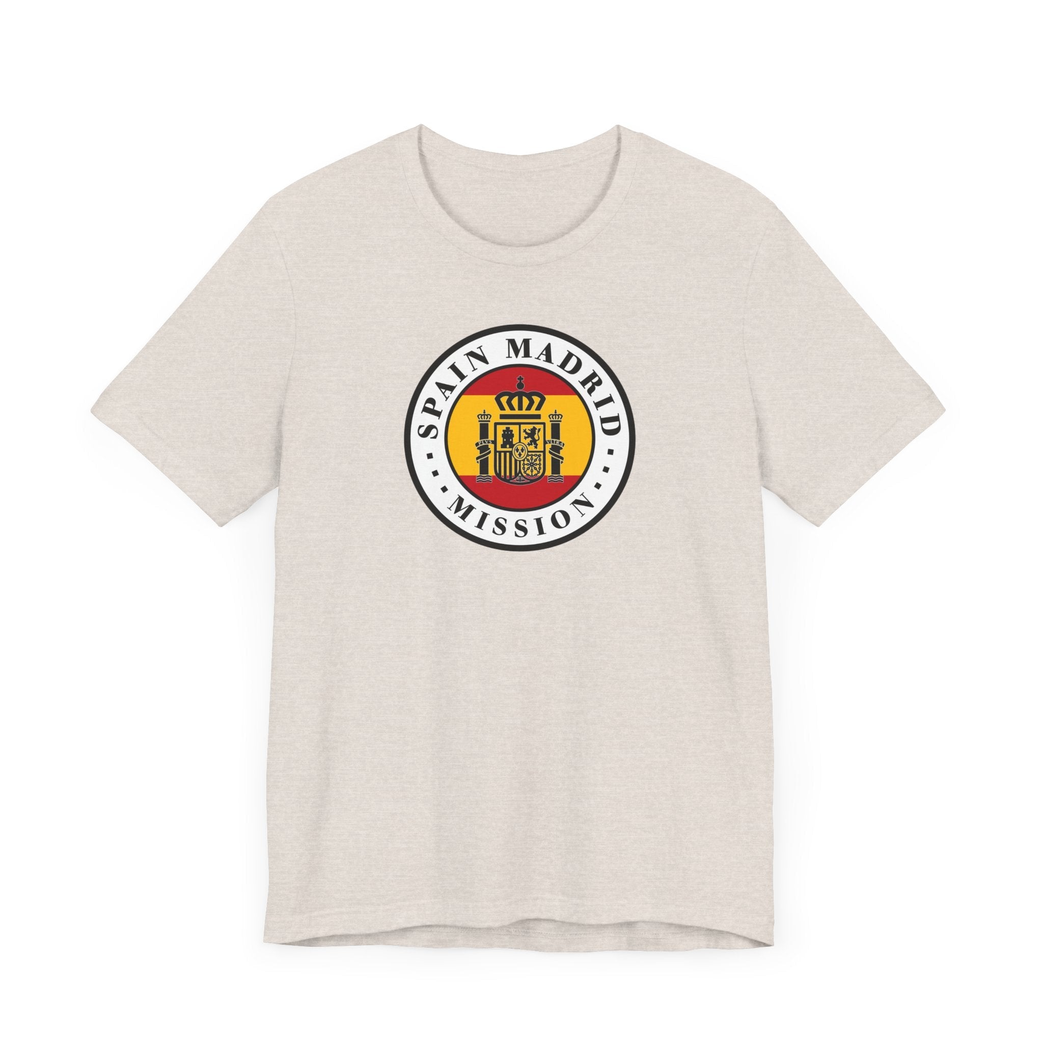 Spain Madrid Mission Flag Logo (White Border) T-shirt - Latter-Day Saint LDS Missionary Gift - Book of Mormon