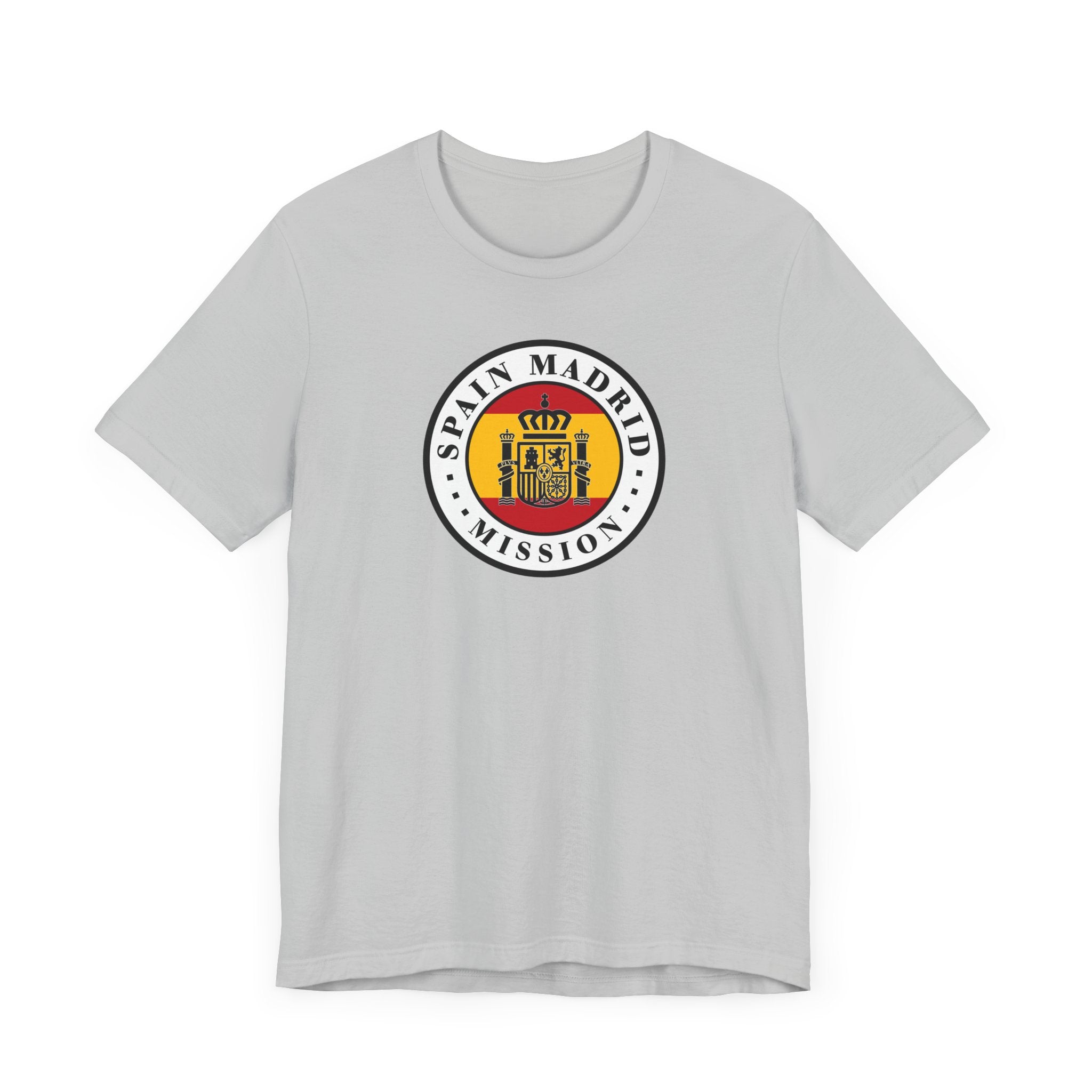 Spain Madrid Mission Flag Logo (White Border) T-shirt - Latter-Day Saint LDS Missionary Gift - Book of Mormon