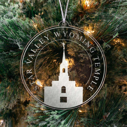 Star Valley Wyoming Temple Christmas Ornament - Latter-Day Saint LDS Missionary Gift - Book of Mormon