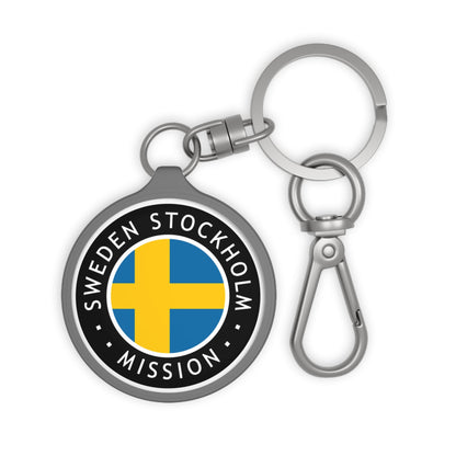 Sweden Stockholm Mission Circle Flag Key Tag - Latter-Day Saint LDS Missionary Gift - Book of Mormon