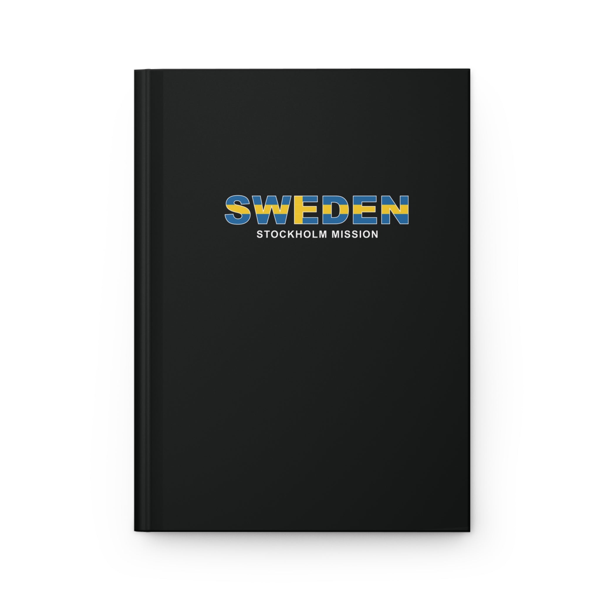 Sweden Stockholm Mission Flag Title Black Hardcover Journal Matte - Latter-Day Saint LDS Missionary Gift - Book of Mormon