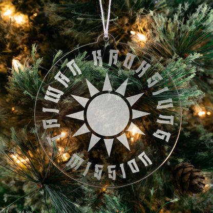 LDS Taiwan Kaohsiung Mission Christmas Ornament hanging on a Tree