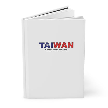 Taiwan Kaohsiung Mission Flag Title White Hardcover Journal Matte - Latter-Day Saint LDS Missionary Gift - Book of Mormon