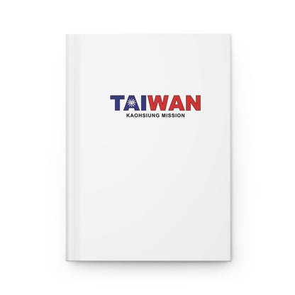 Taiwan Kaohsiung Mission Flag Title White Hardcover Journal Matte - Latter-Day Saint LDS Missionary Gift - Book of Mormon