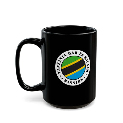 Tanzania Dar es Salaam Mission Circular Flag Black Ceramic Mug - Latter-Day Saint LDS Missionary Gift - Book of Mormon