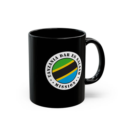 Tanzania Dar es Salaam Mission Circular Flag Black Ceramic Mug - Latter-Day Saint LDS Missionary Gift - Book of Mormon