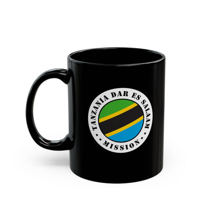 Tanzania Dar es Salaam Mission Circular Flag Black Ceramic Mug - Latter-Day Saint LDS Missionary Gift - Book of Mormon