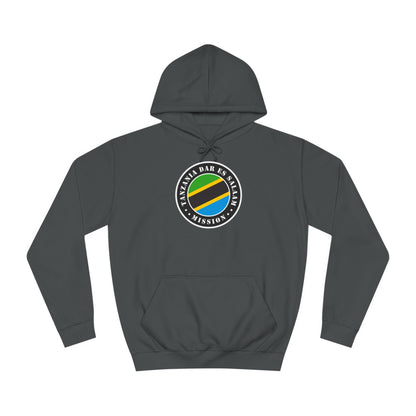 Tanzania Dar es Salaam Mission Flag Logo (Black Border) College Hoodie