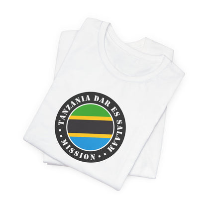 Tanzania Dar es Salaam Mission Flag Logo (Black Border) T-shirt - Latter-Day Saint LDS Missionary Gift - Book of Mormon