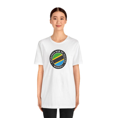 Tanzania Dar es Salaam Mission Flag Logo (Black Border) T-shirt - Latter-Day Saint LDS Missionary Gift - Book of Mormon