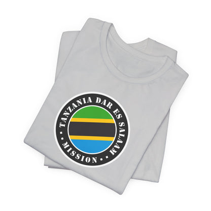 Tanzania Dar es Salaam Mission Flag Logo (Black Border) T-shirt - Latter-Day Saint LDS Missionary Gift - Book of Mormon