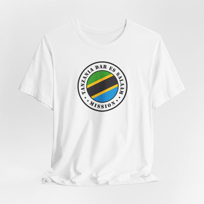 Tanzania Dar es Salaam Mission Flag Logo (White Border) T-shirt - Latter-Day Saint LDS Missionary Gift - Book of Mormon