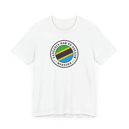 Tanzania Dar es Salaam Mission Flag Logo (White Border) T-shirt - Latter-Day Saint LDS Missionary Gift - Book of Mormon