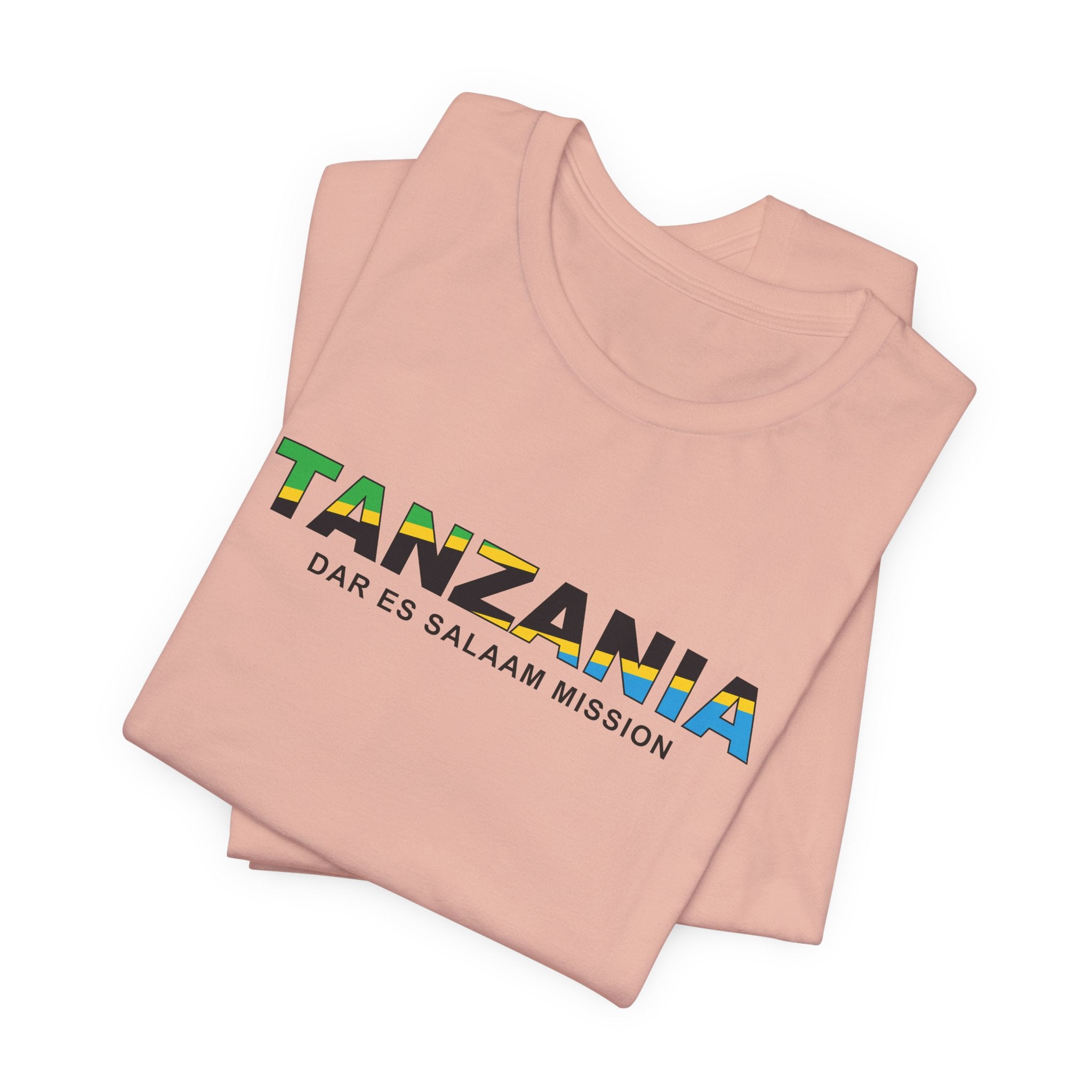 Tanzania Dar es Salaam Mission Flag Title T-shirt - Latter-Day Saint LDS Missionary Gift - Book of Mormon