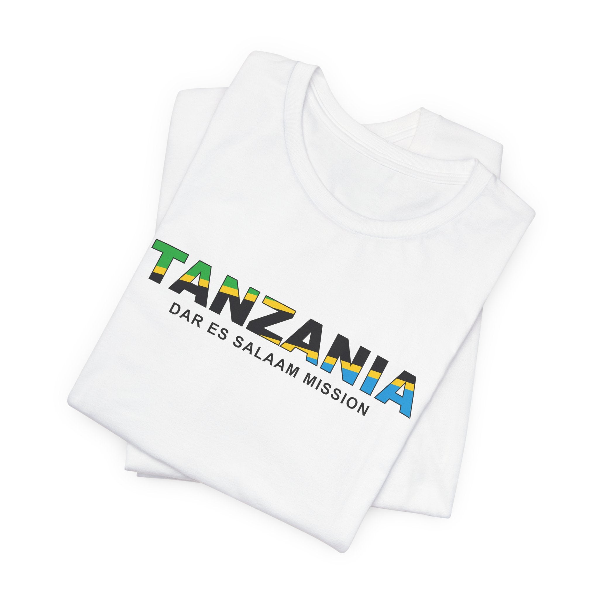 Tanzania Dar es Salaam Mission Flag Title T-shirt - Latter-Day Saint LDS Missionary Gift - Book of Mormon