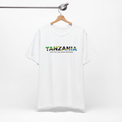 Tanzania Dar es Salaam Mission Flag Title T-shirt - Latter-Day Saint LDS Missionary Gift - Book of Mormon