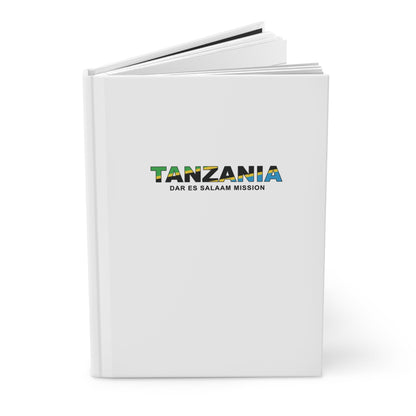 Tanzania Dar es Salaam Mission Flag Title White Hardcover Journal Matte - Latter-Day Saint LDS Missionary Gift - Book of Mormon