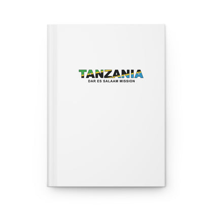 Tanzania Dar es Salaam Mission Flag Title White Hardcover Journal Matte - Latter-Day Saint LDS Missionary Gift - Book of Mormon