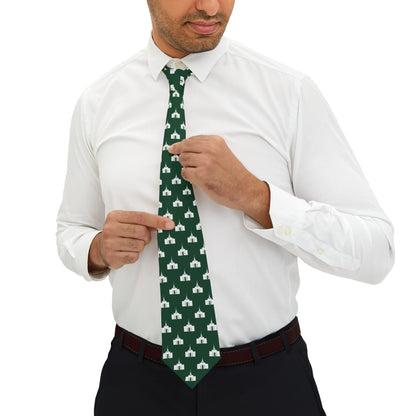 Tegucigalpa Honduras Temple Patterned Neck Tie for Elders (Green) - Mission Wishlist - LDS Missionary Gift Store