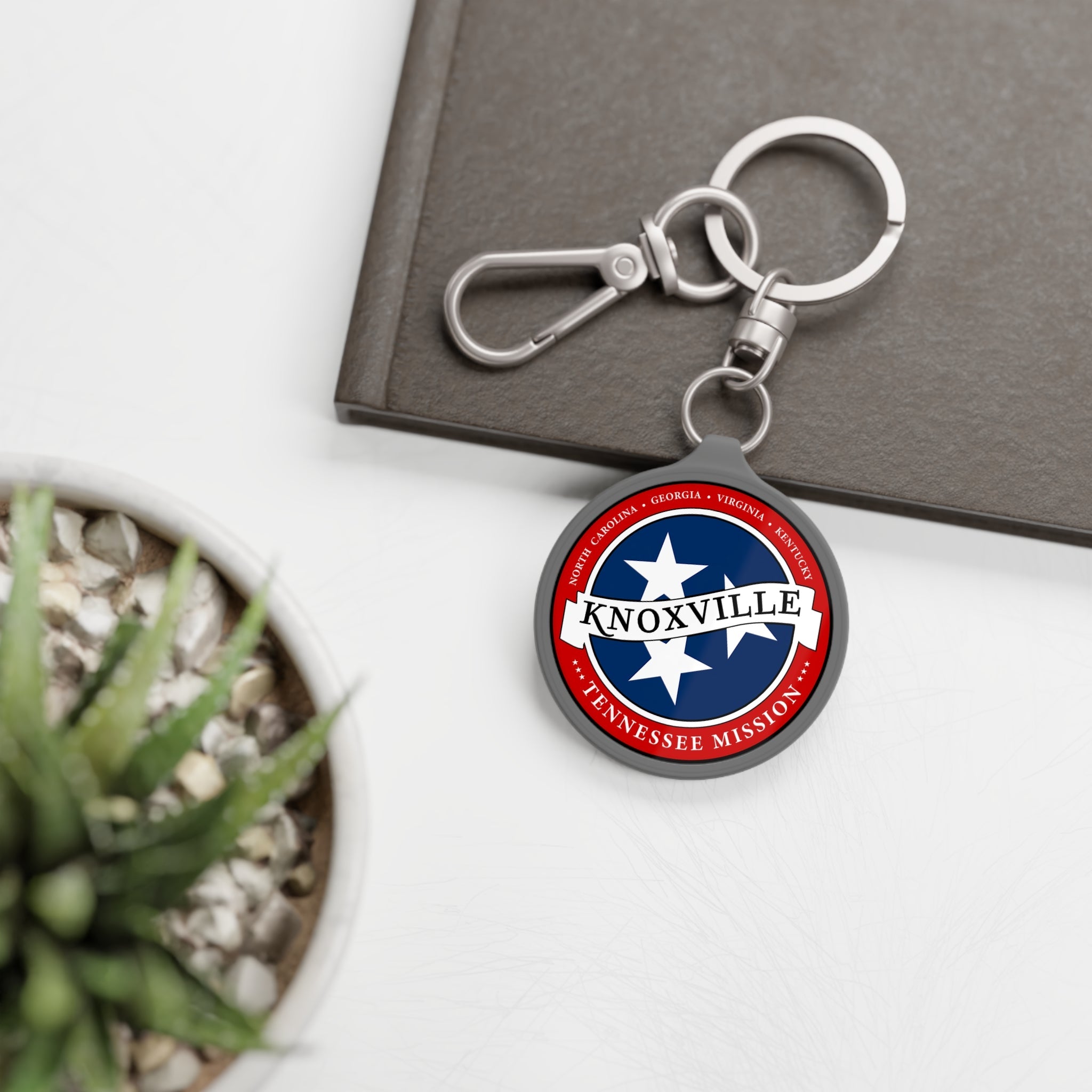 Tennessee Knoxville Mission State Flag Logo Key Tag - Latter-Day Saint LDS Missionary Gift - Book of Mormon