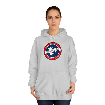 Tennessee Knoxville Mission State Flag Logo (White Border) College Hoodie