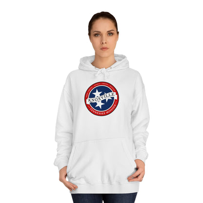 Tennessee Knoxville Mission State Flag Logo (White Border) College Hoodie