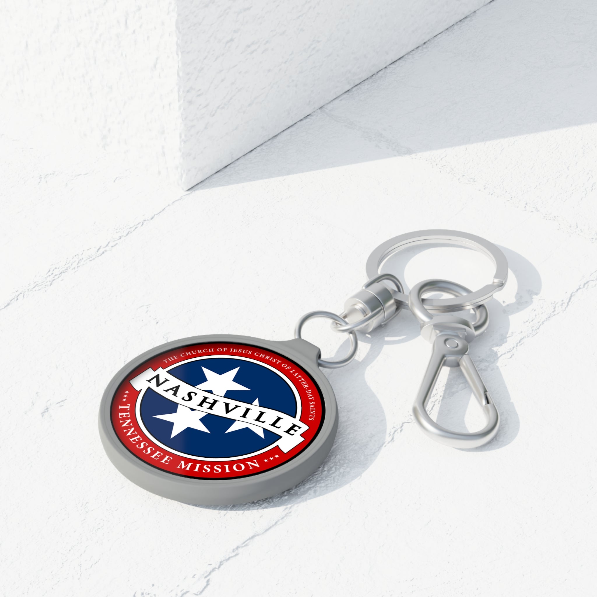 Tennessee Nashville Mission State Flag Logo Key Tag - Latter-Day Saint LDS Missionary Gift - Book of Mormon